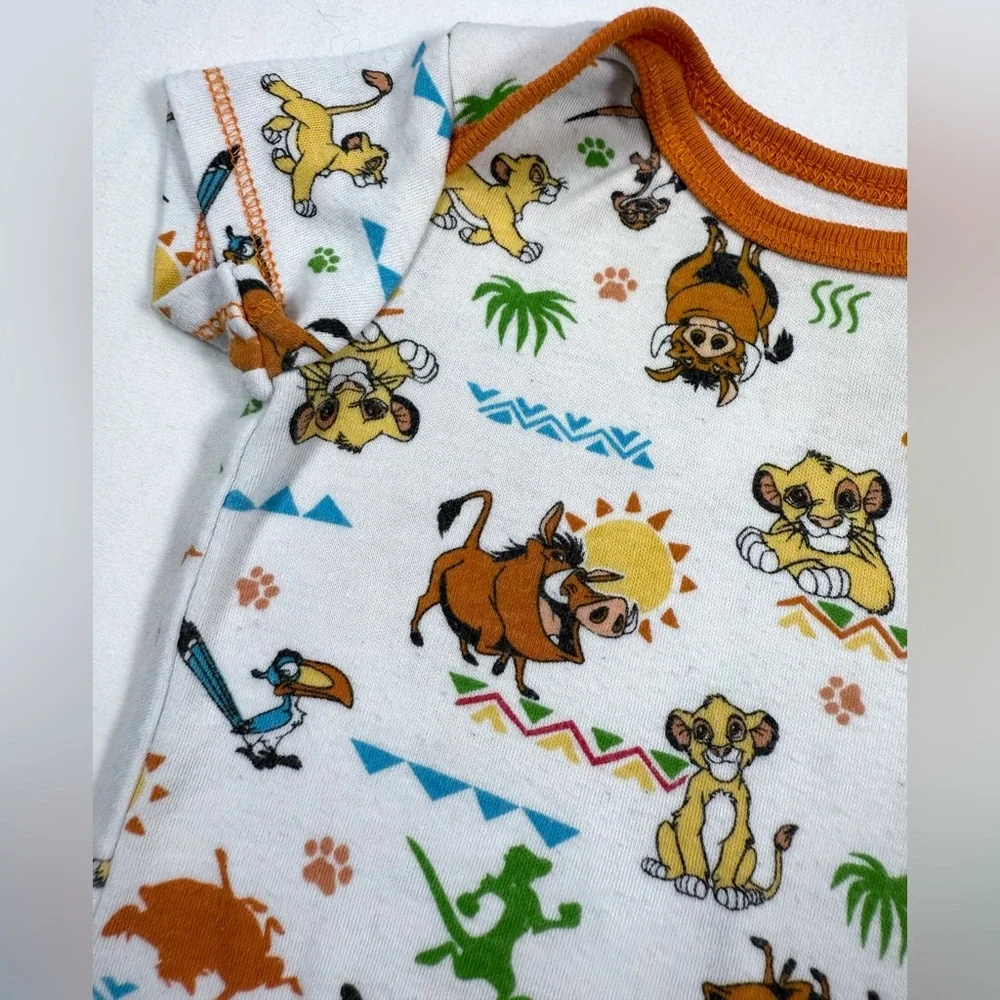 DISNEY‎ Baby Lion King Infant Bodysuit 0-3M Playful Safari Simba Timon Pumba